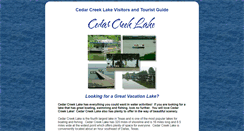 Desktop Screenshot of cedar-creek-lake.com