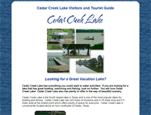 Tablet Screenshot of cedar-creek-lake.com